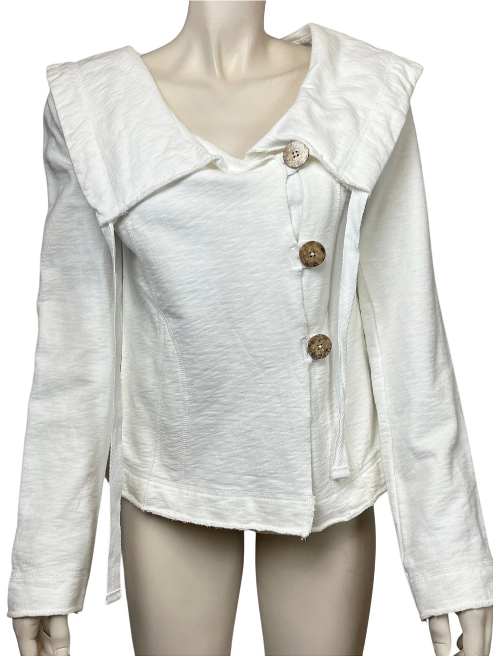 Lucky‎ Brand White French Terry Cotton Light Jacket